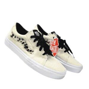 VANS Sk8-Low Dalmatian Sneakers Women’s Size 7  marshmallow/ Black NWOB